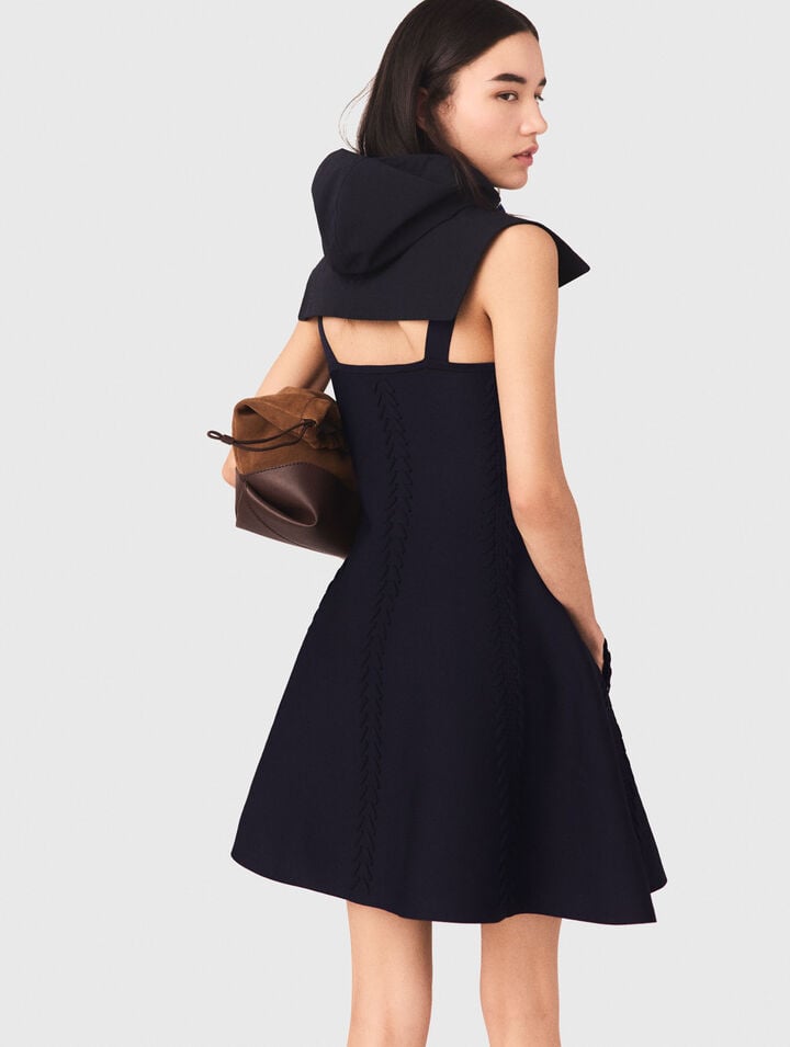 Vestido skater corto de punto