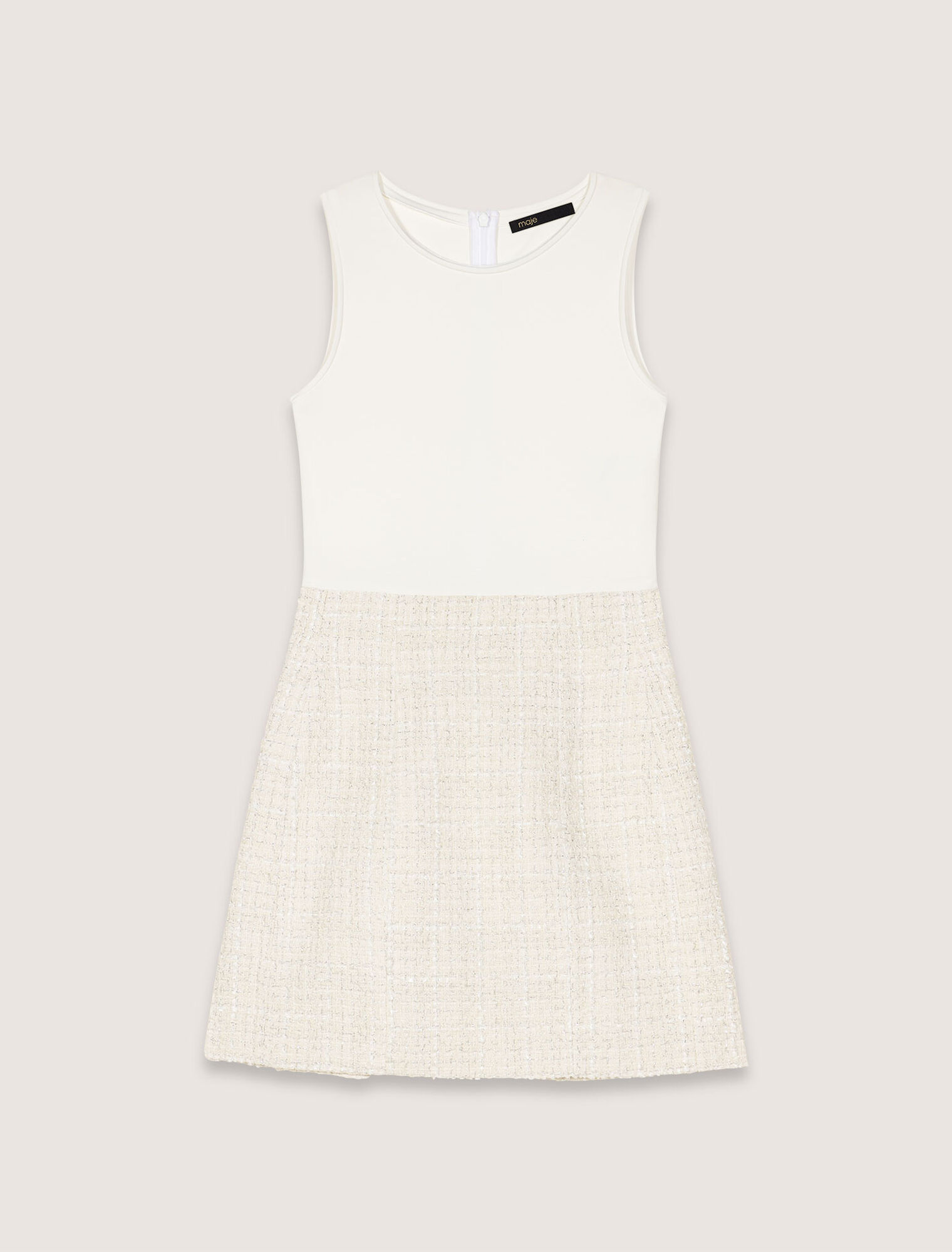 Vestido corto 2 en 1 de tweed