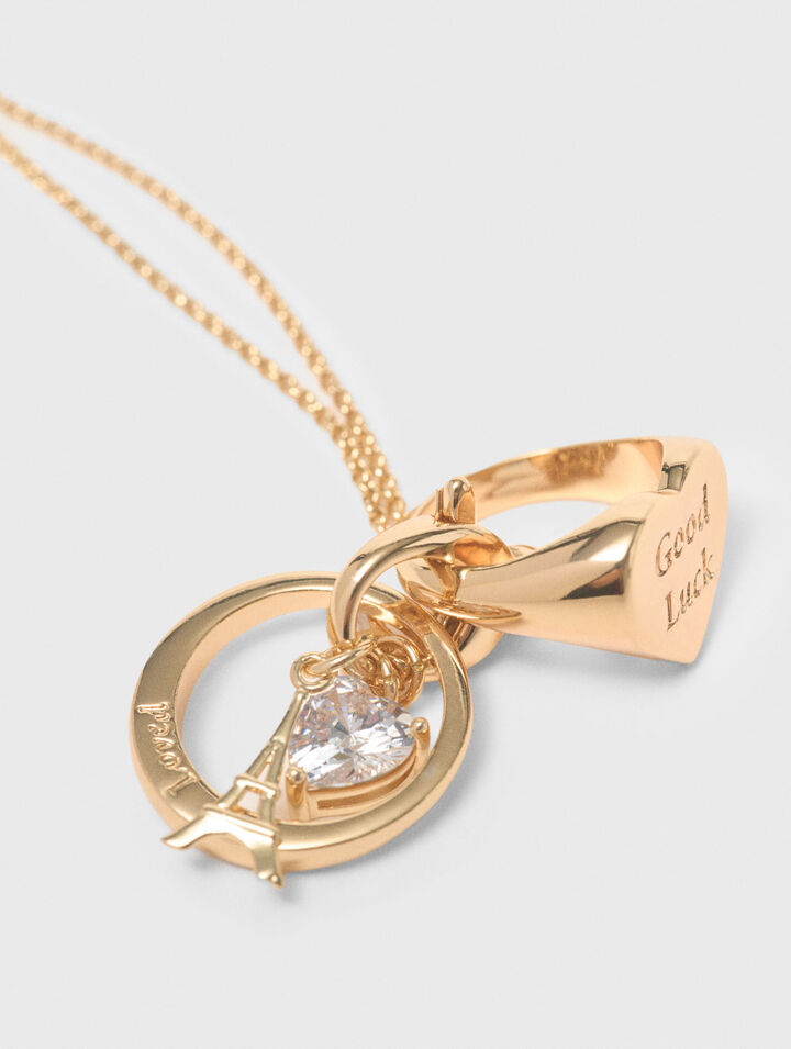 Collar dorado con anillas