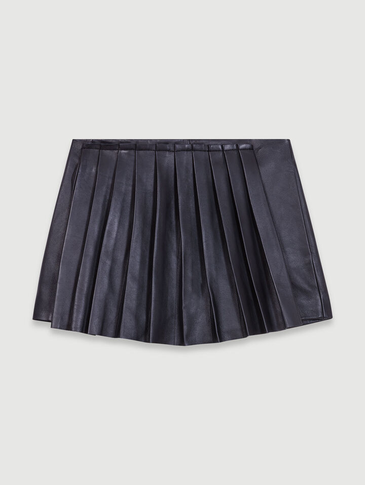 Pantalón corto trampantojo de cuero