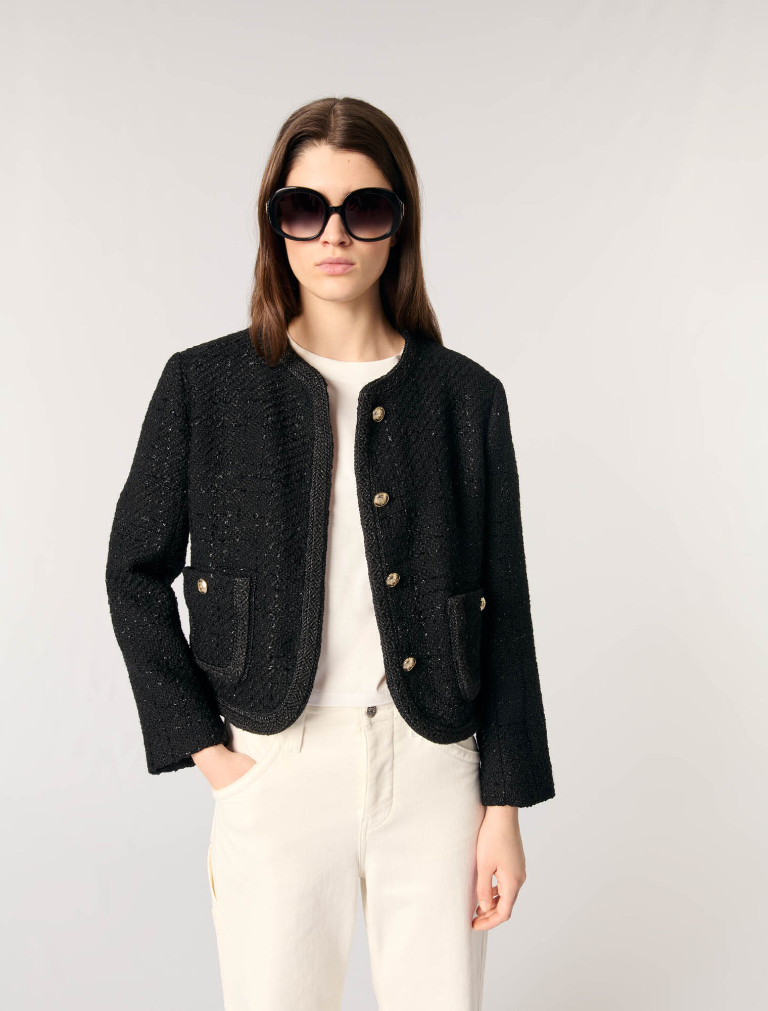 Chaqueta corta de tweed