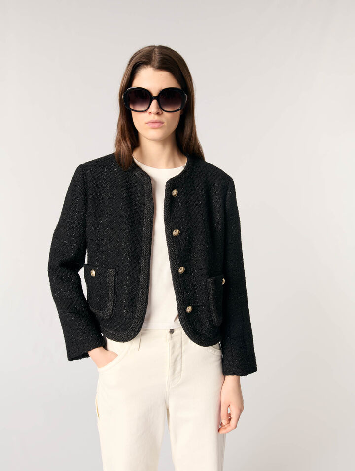Chaqueta corta de tweed