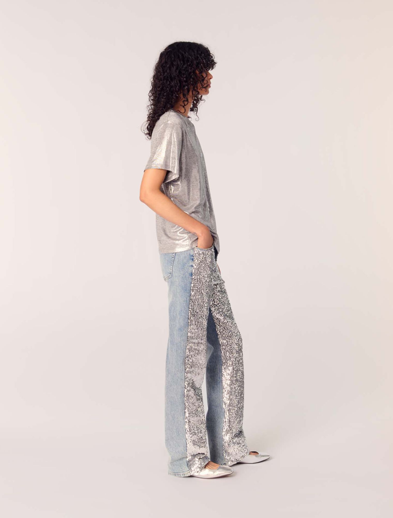 Camiseta de lamé