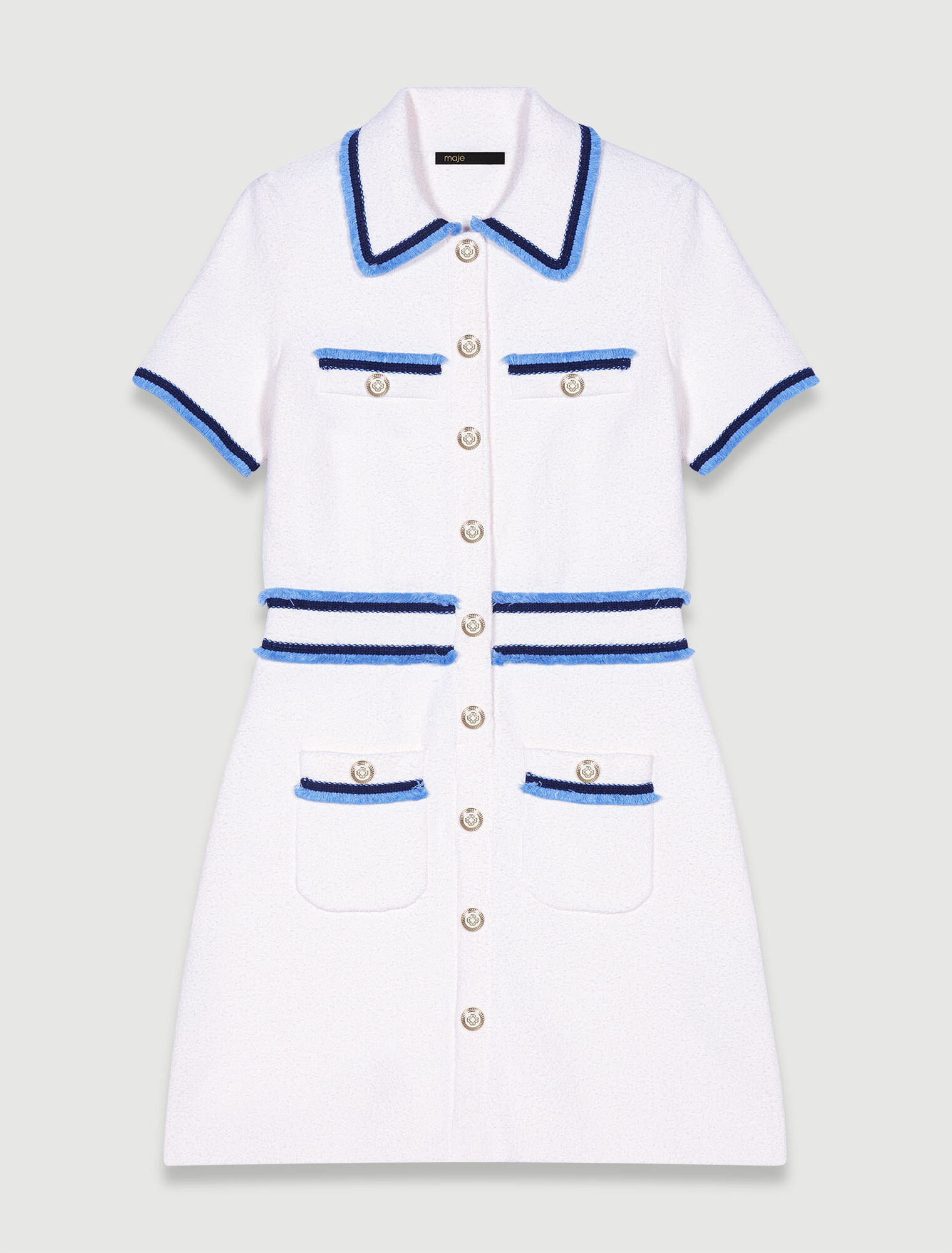 Vestido corto de rizo