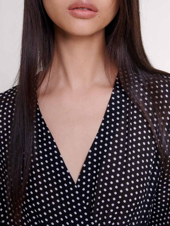 Vestido midi de lunares