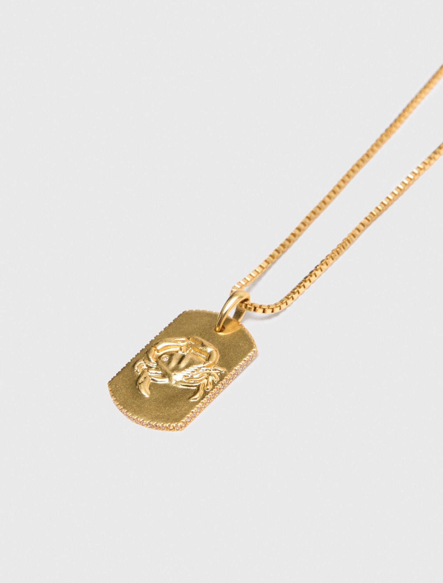 Collar placa signo del zodiaco