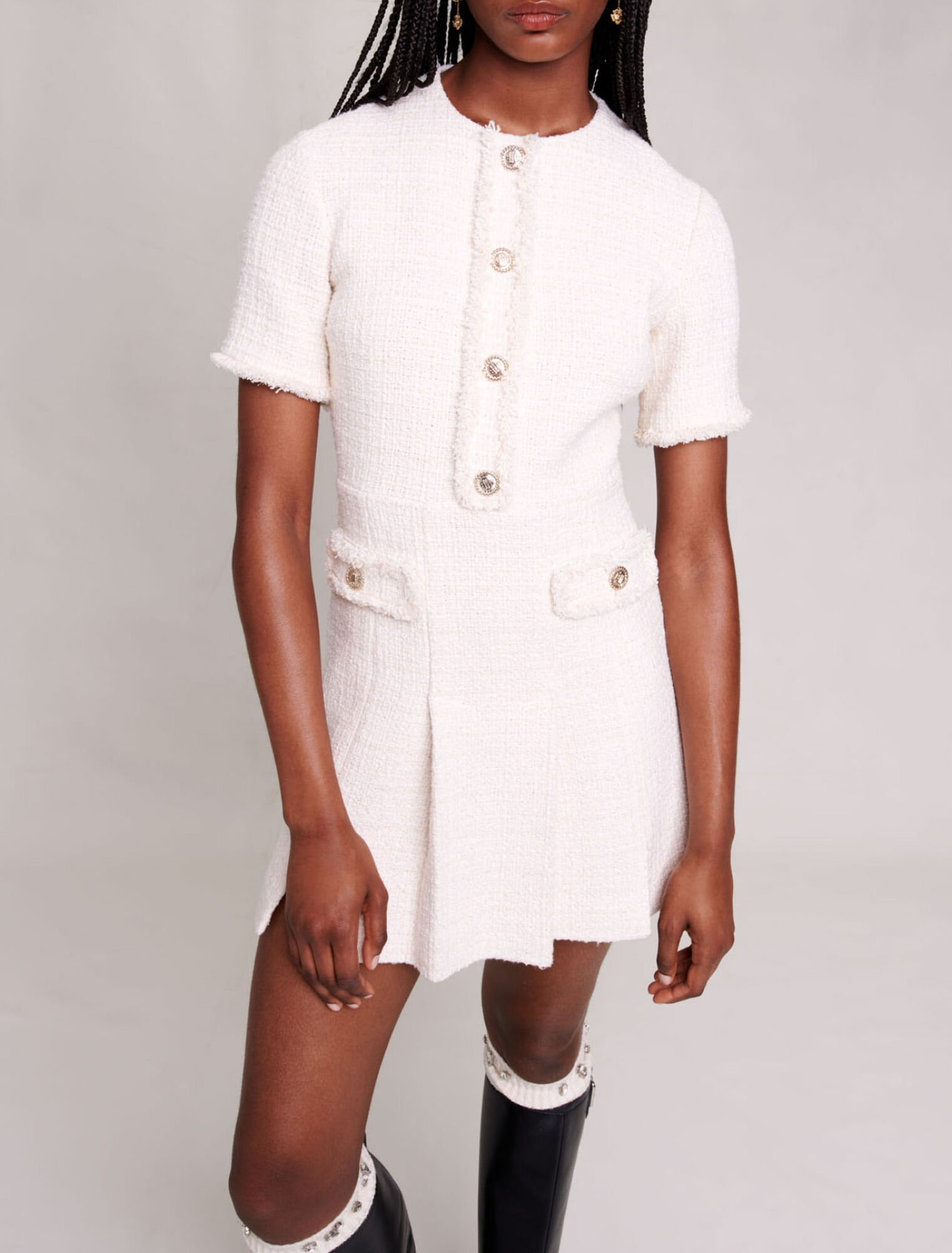 Vestido corto de tweed