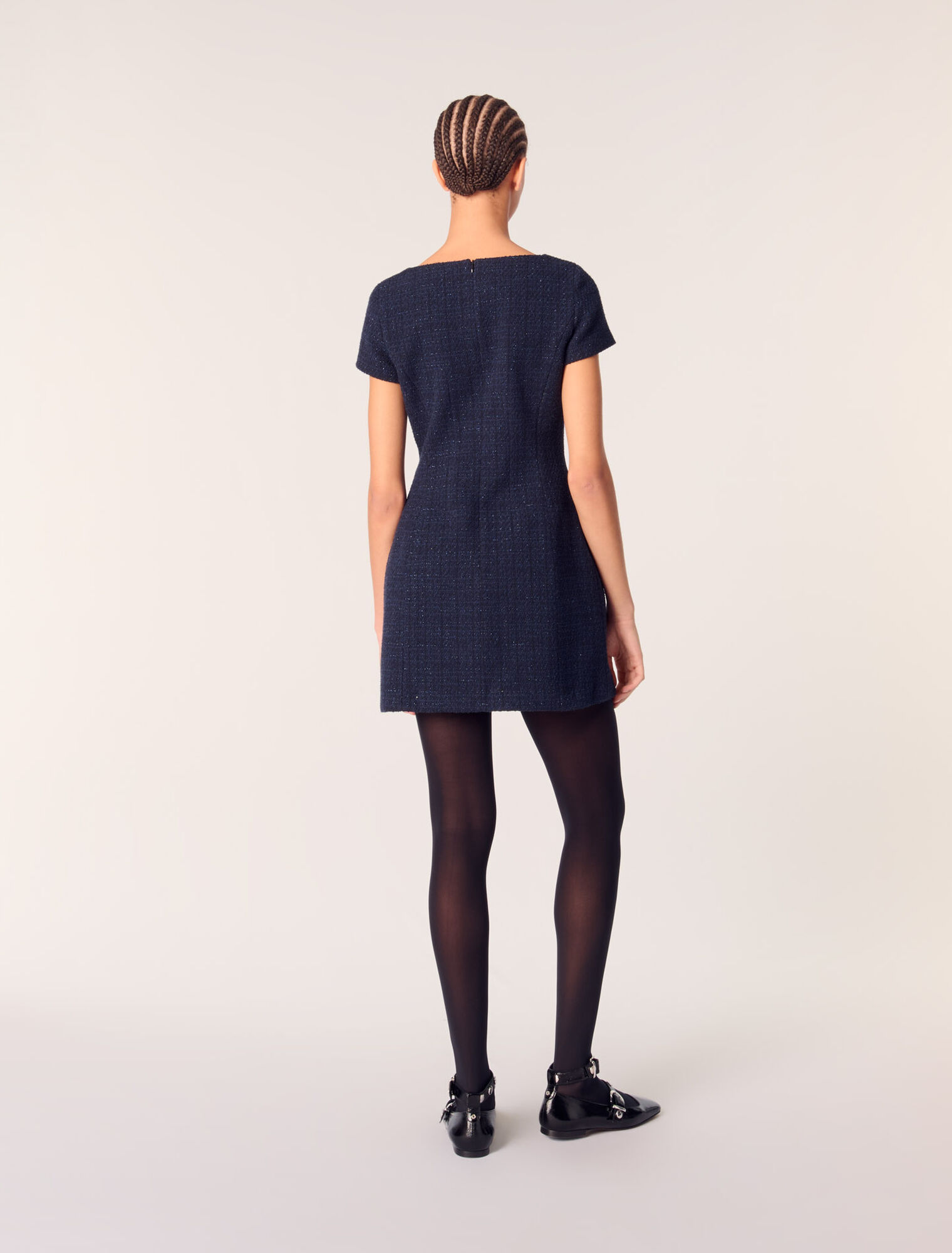 Vestido corto de tweed