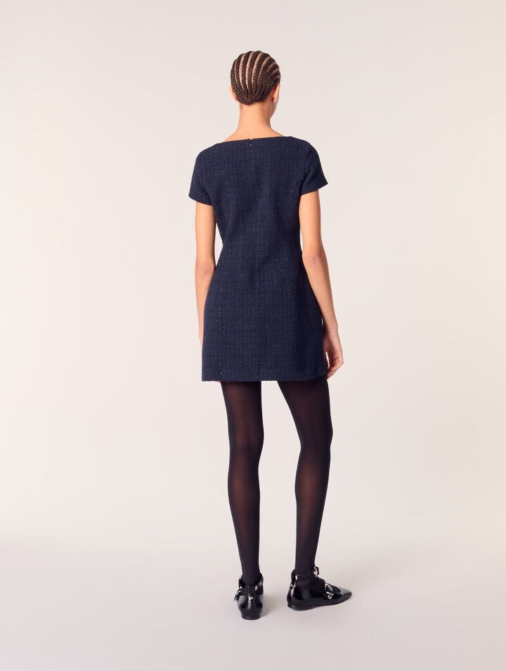 Vestido corto de tweed