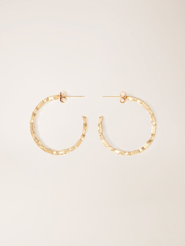 Pendientes de aro con strass