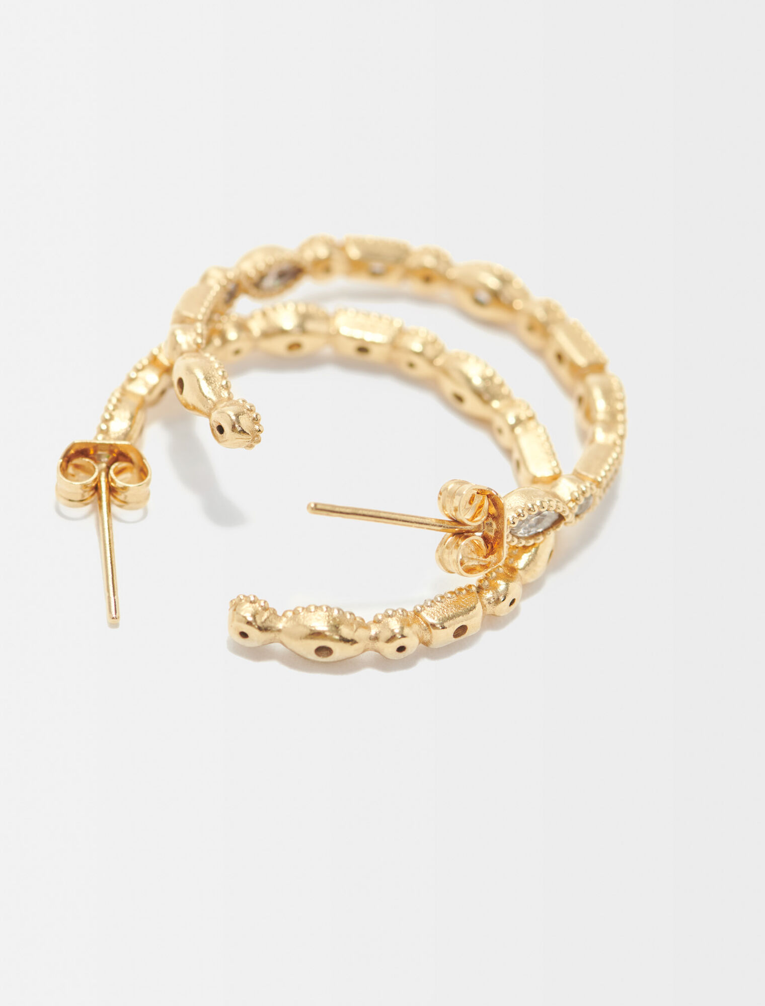 Pendientes de aro con strass