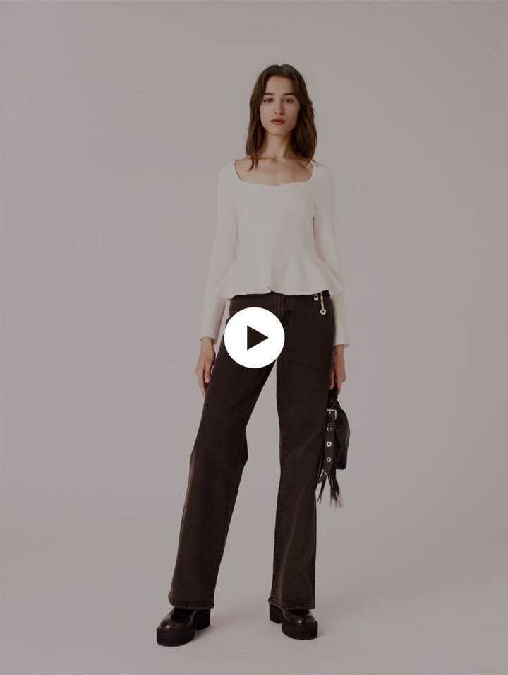 Vaquero bootcut con cadena