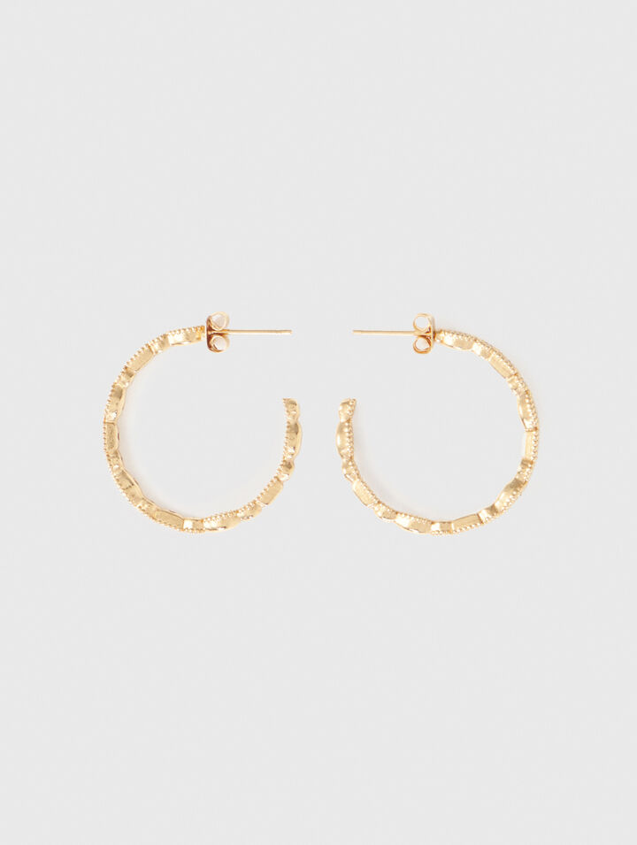 Pendientes de aro con strass