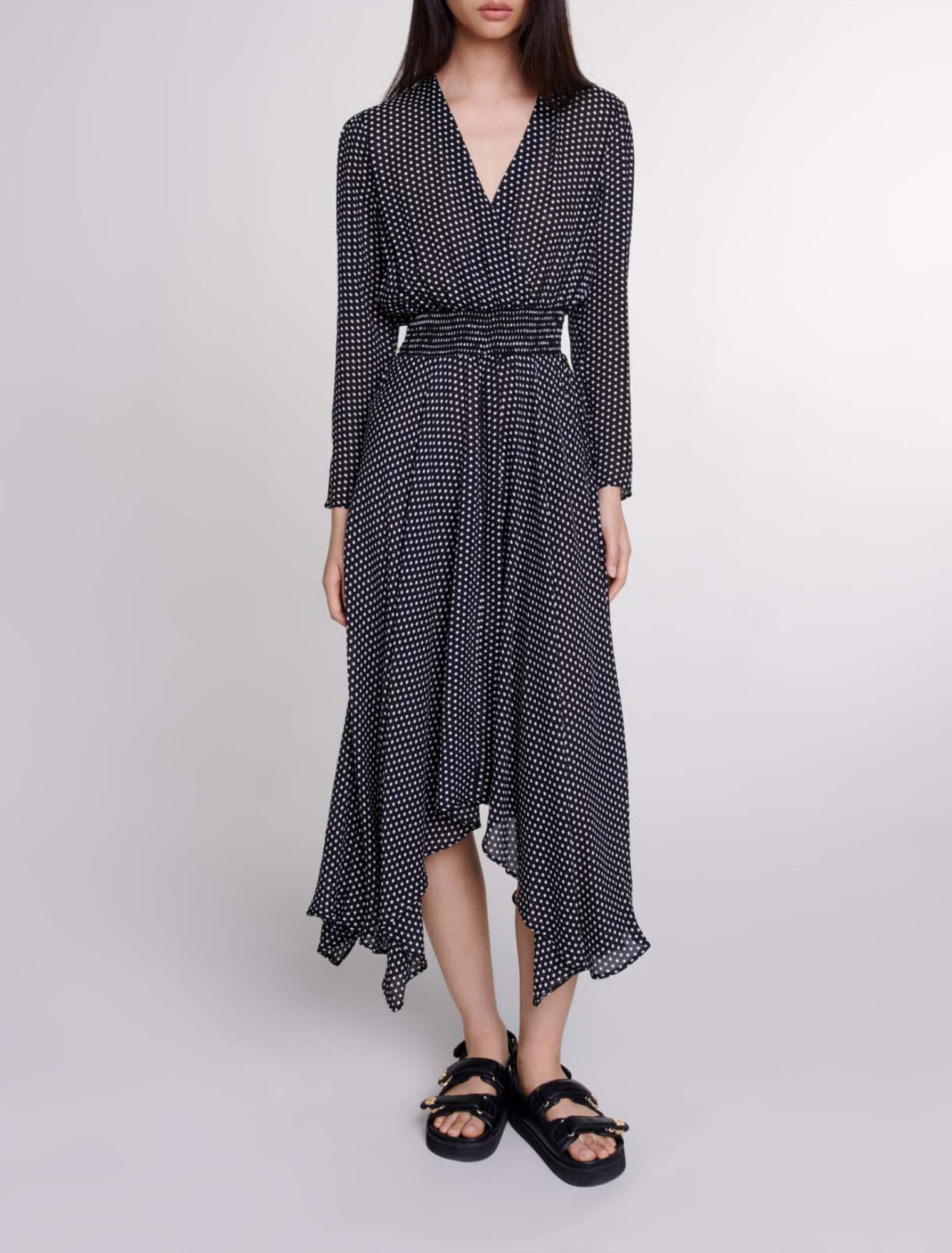Vestido midi de lunares