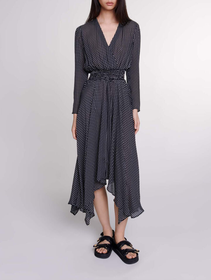 Vestido midi de lunares