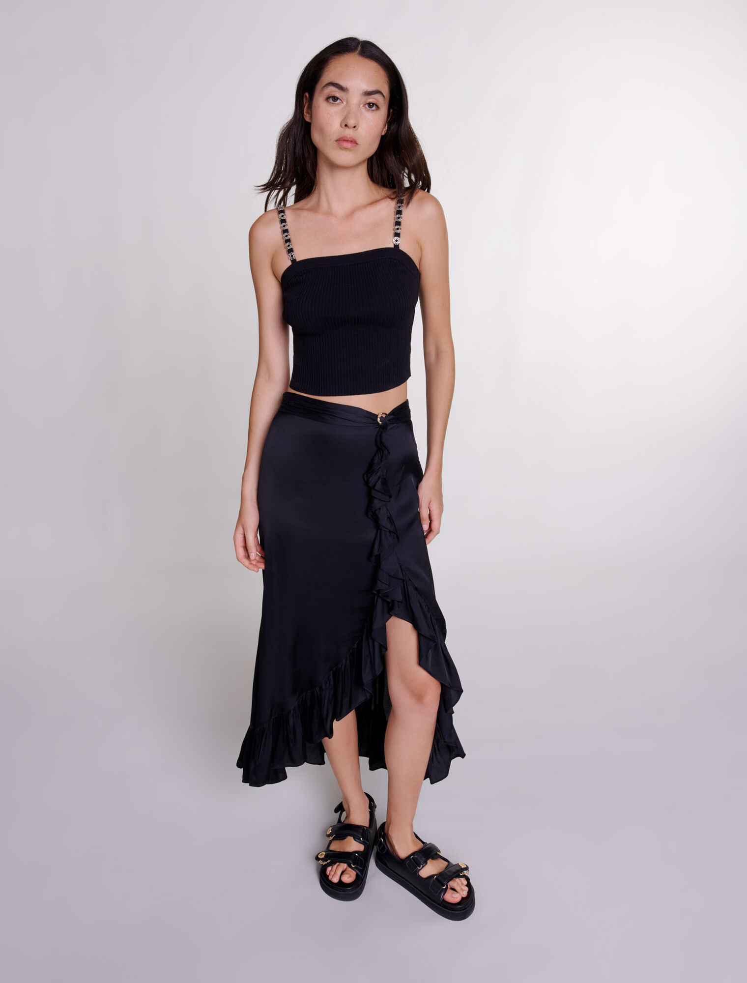 Top corto con tirantes desmontables