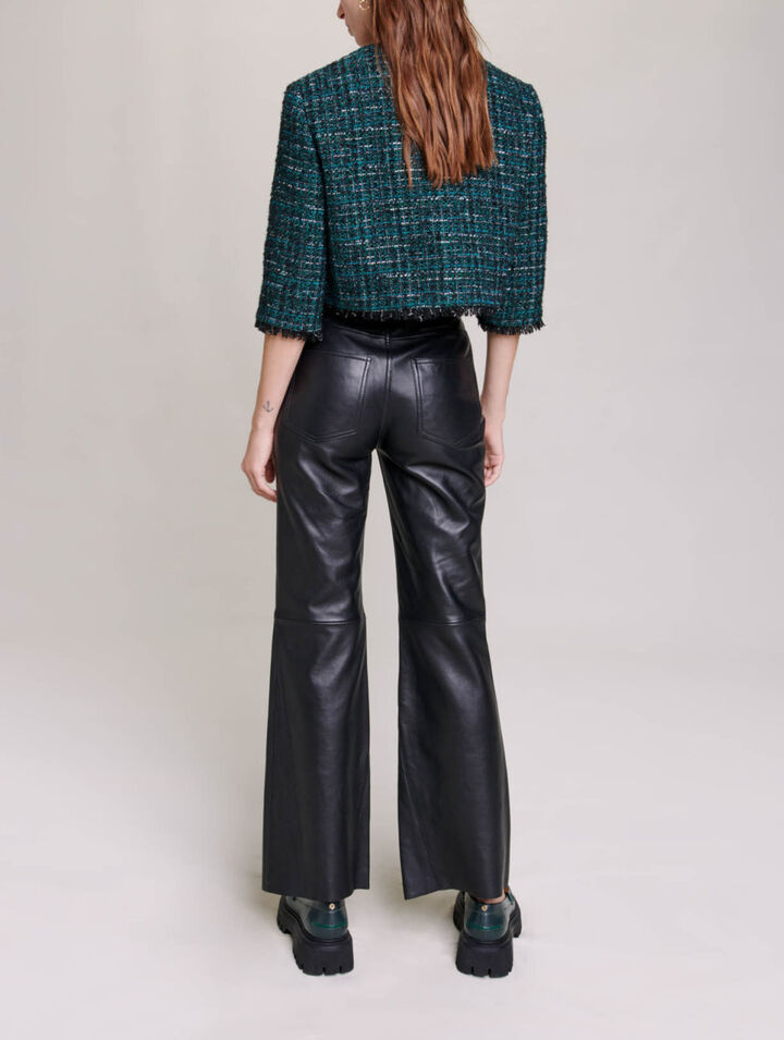 Chaqueta corta de tweed