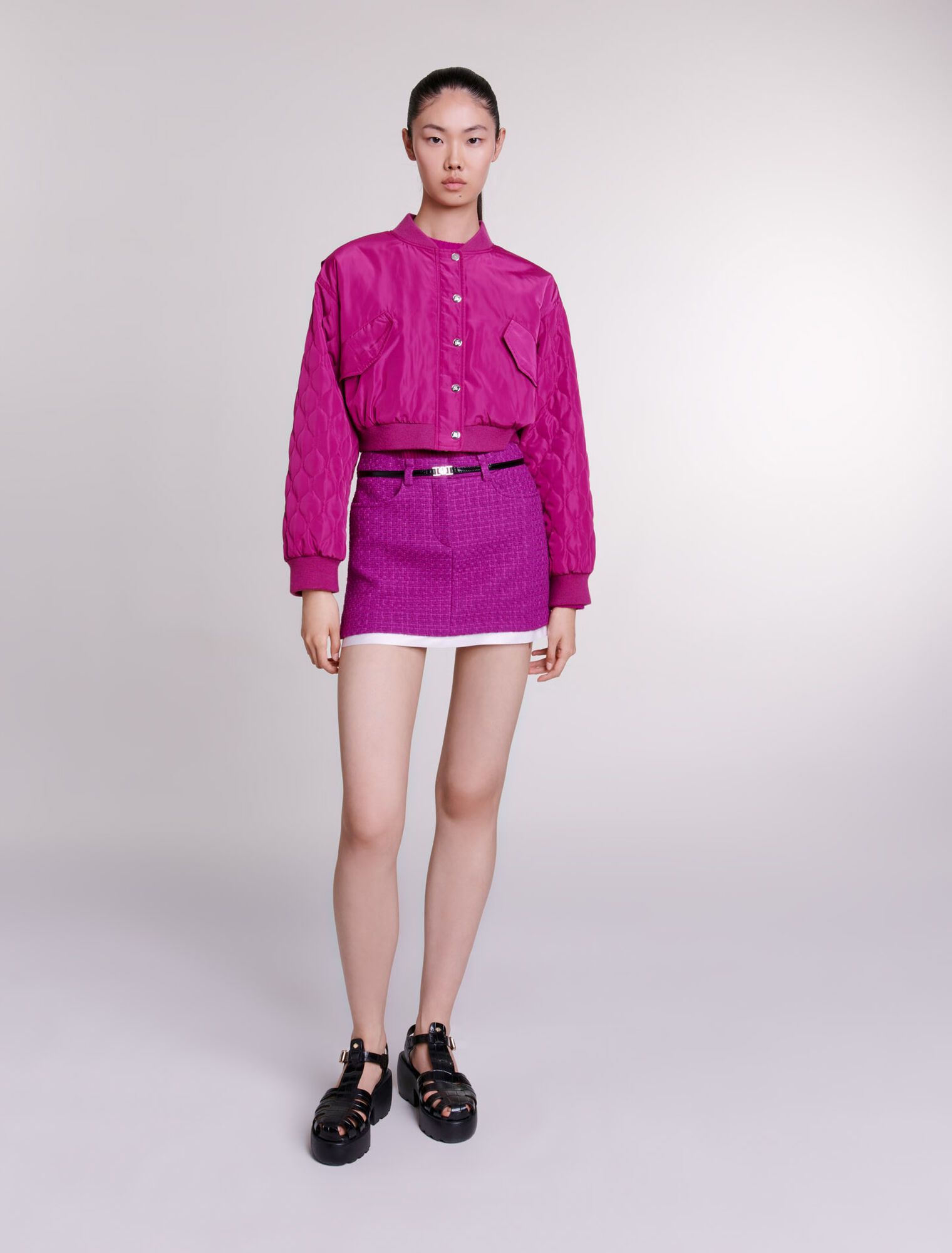Cazadora bomber corta