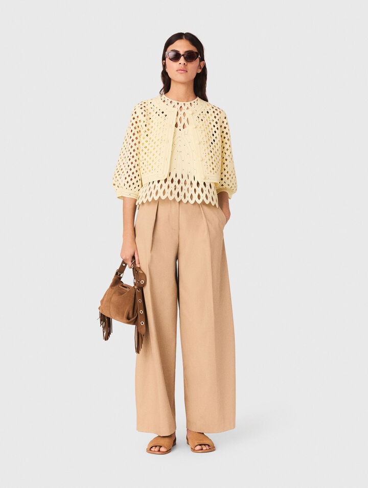 C&aacute;rdigan de ganchillo con strass