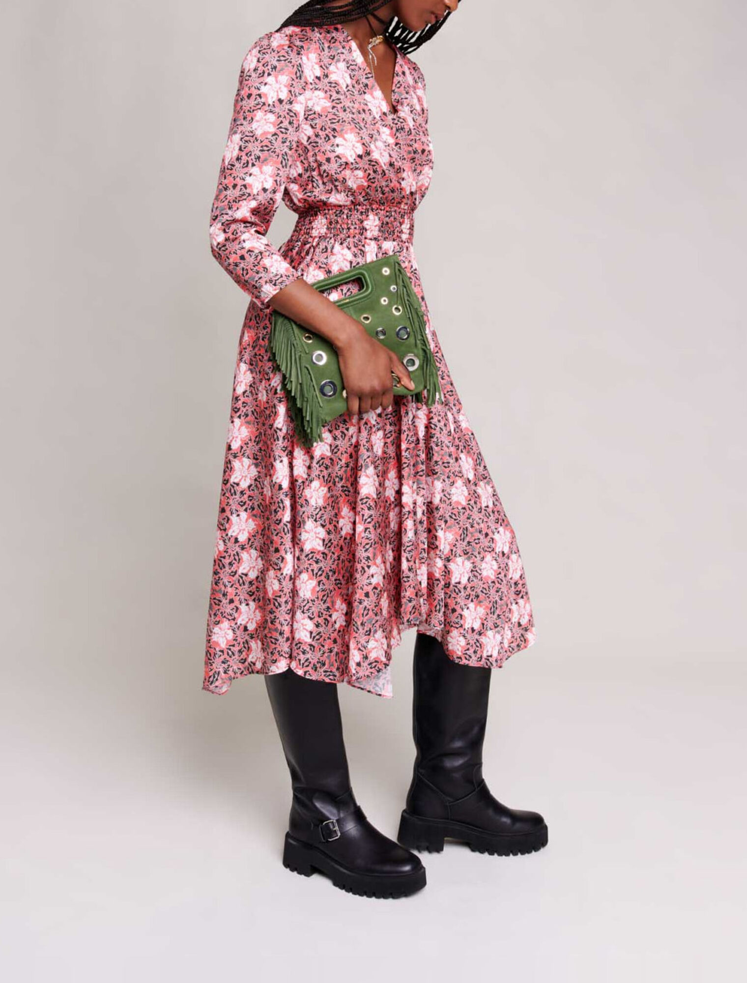 vestido largo floral