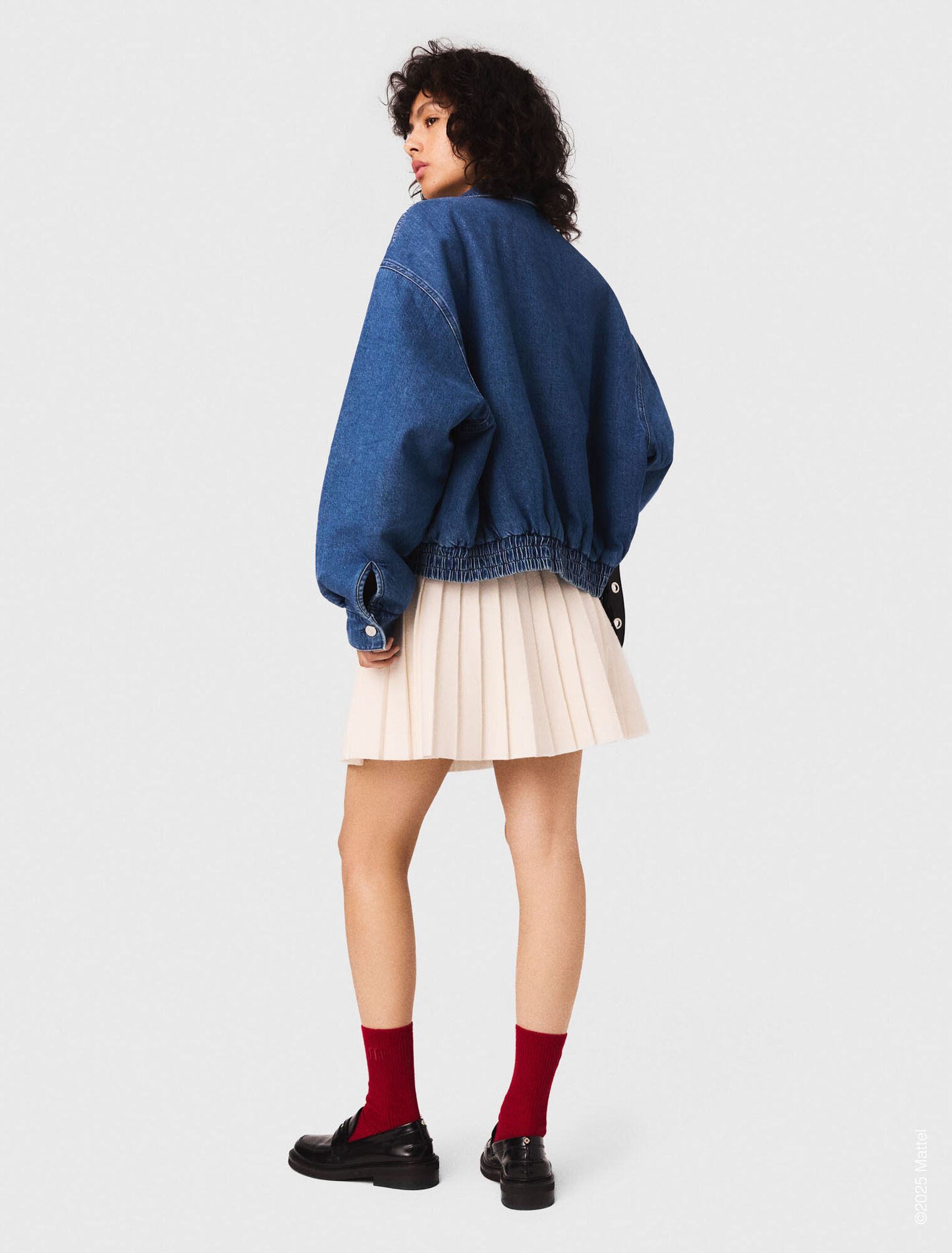 Chaqueta vaquera oversize bordada