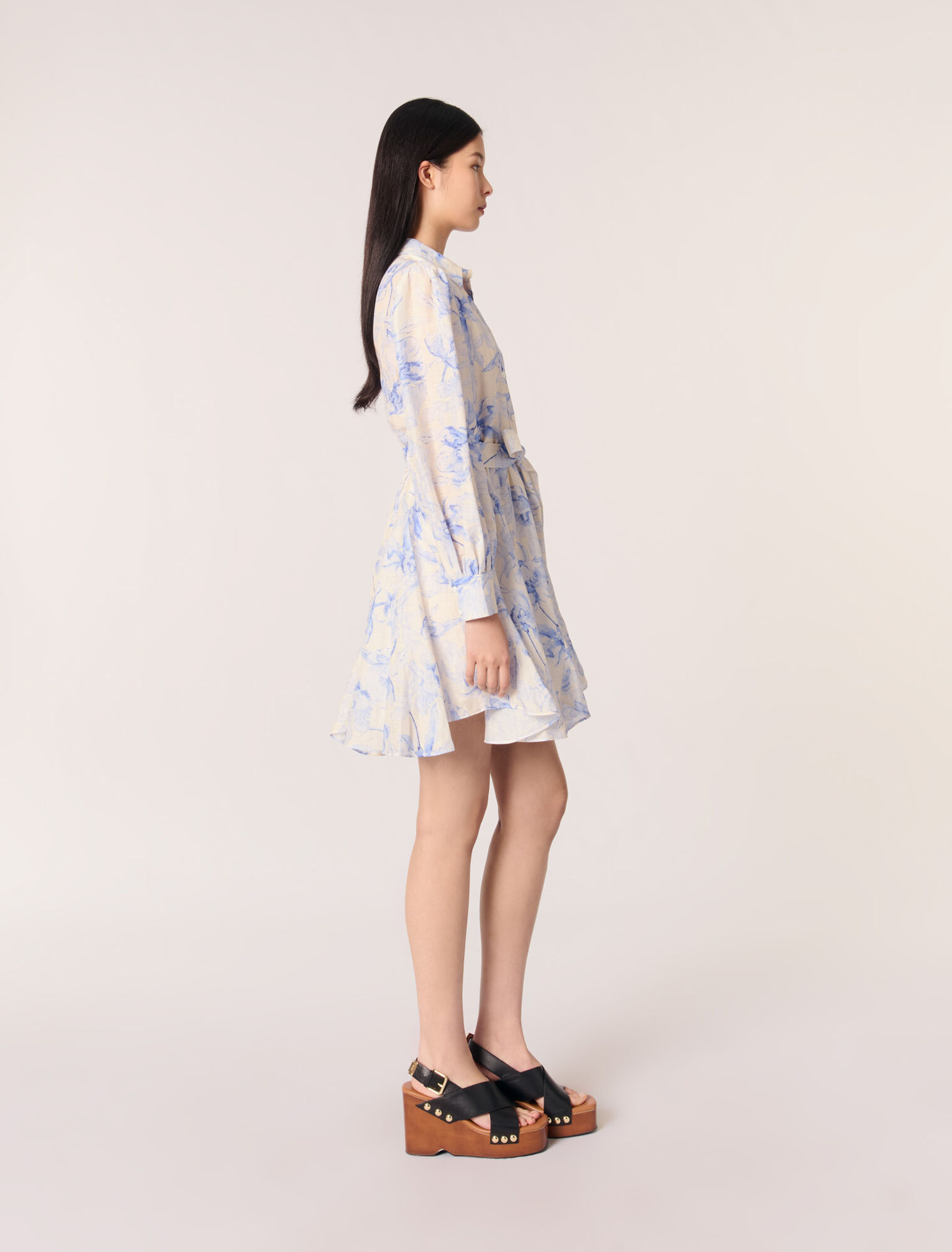 Vestido camisero estampado