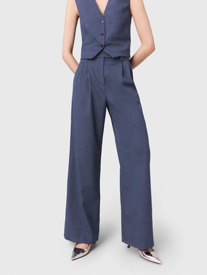 Pantalón de traje con strass