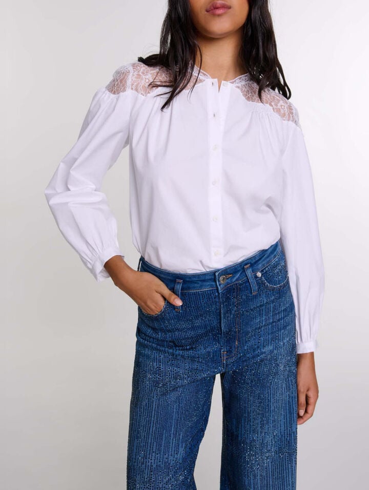 Camisa con encaje