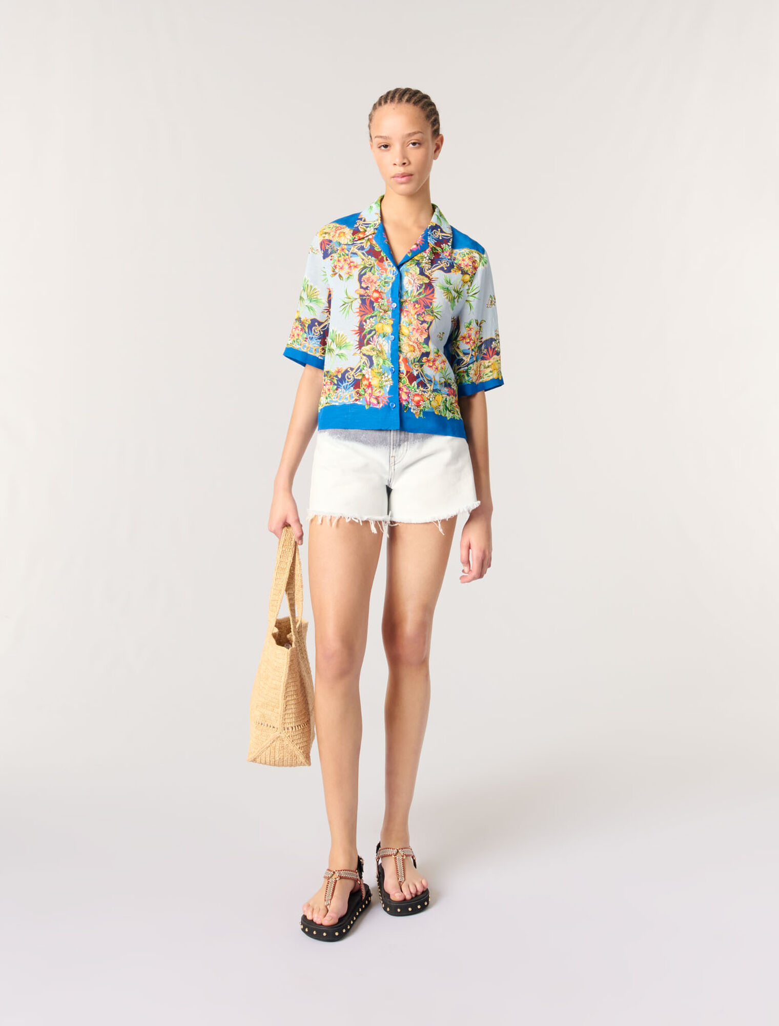 Camisa corta estampada