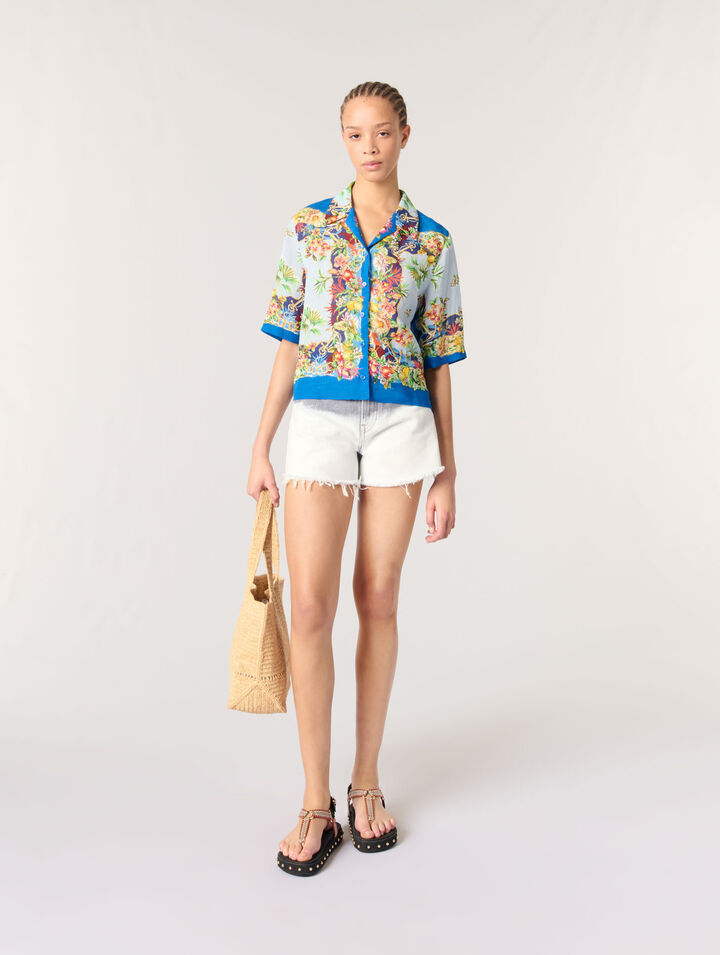 Camisa corta estampada