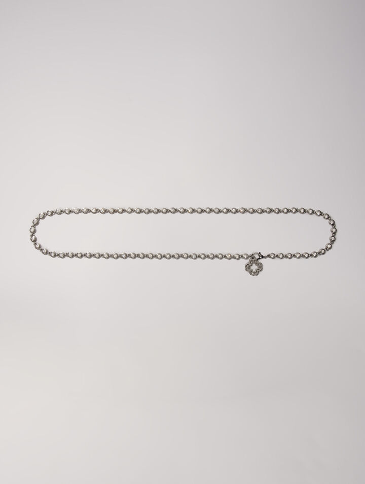 Cinturón de cadena y strass