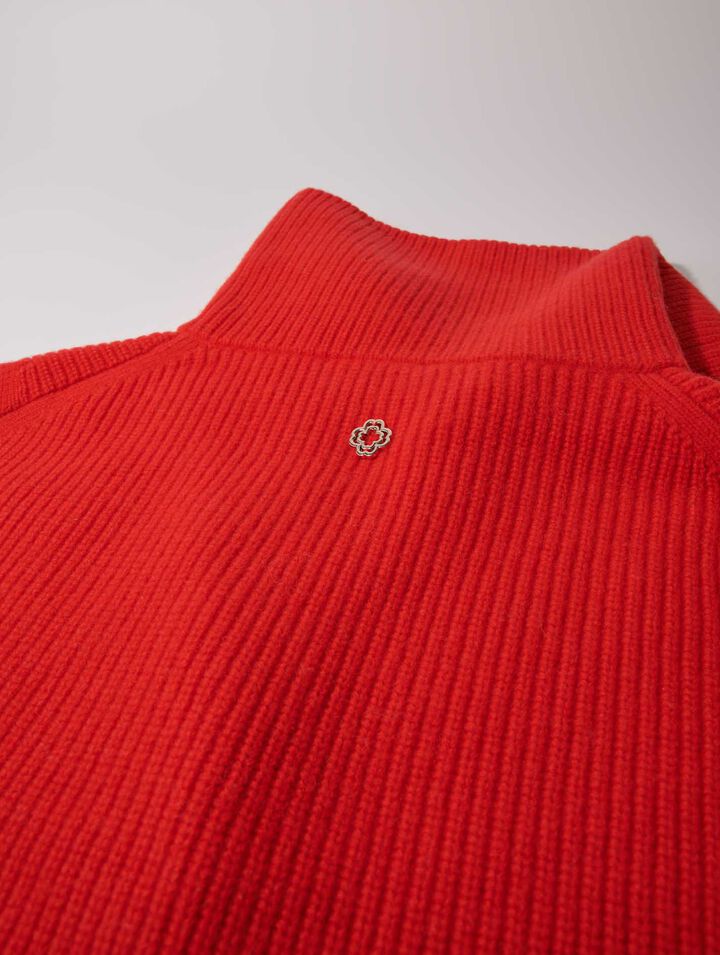 Cuello con cremallera de  cachemira