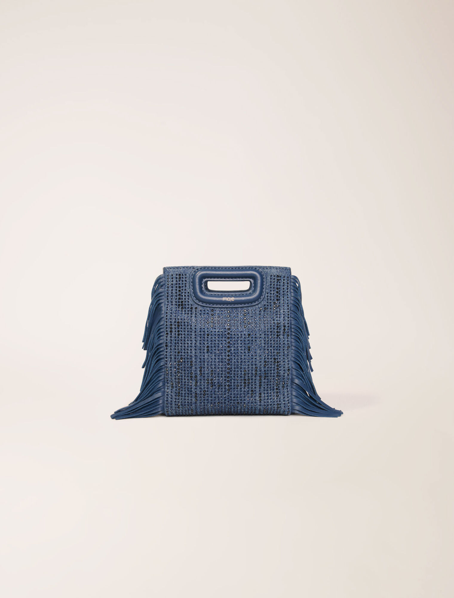 Bolso M Mini de denim con pedrería