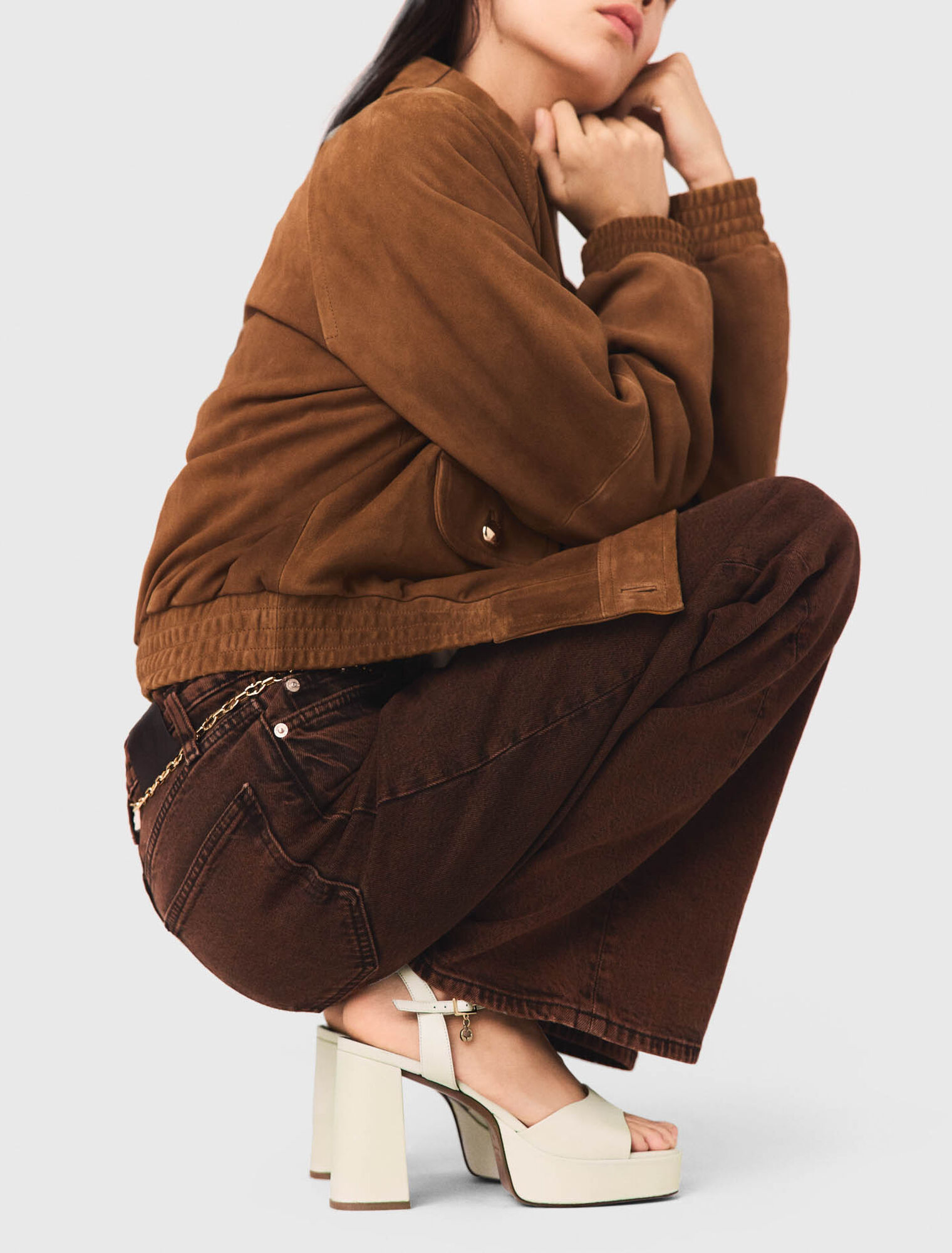 Sandalias de cuero de plataforma