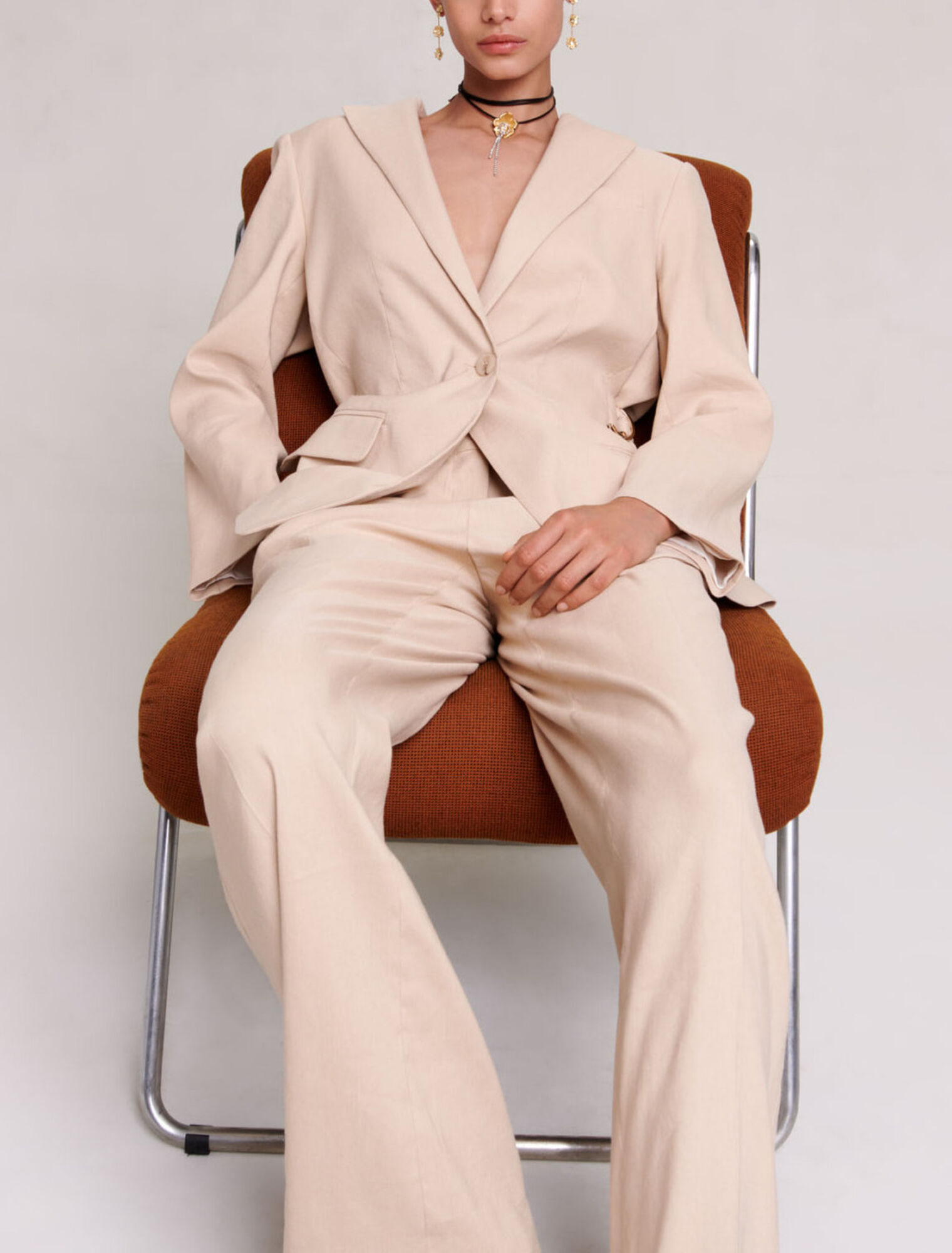 Chaqueta de mezcla de lino