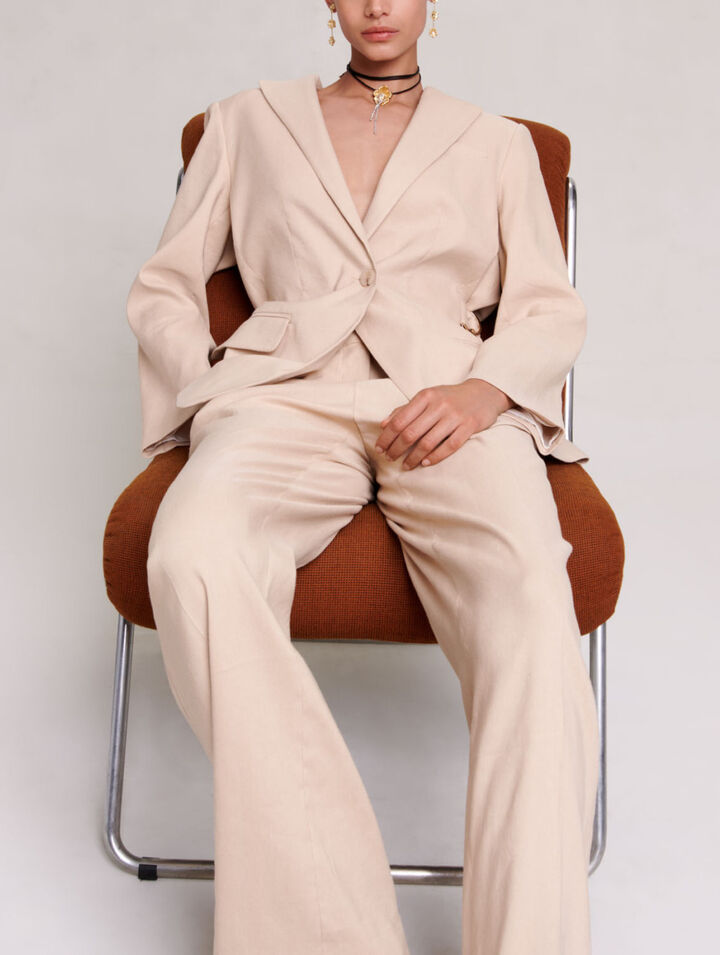 Chaqueta de mezcla de lino