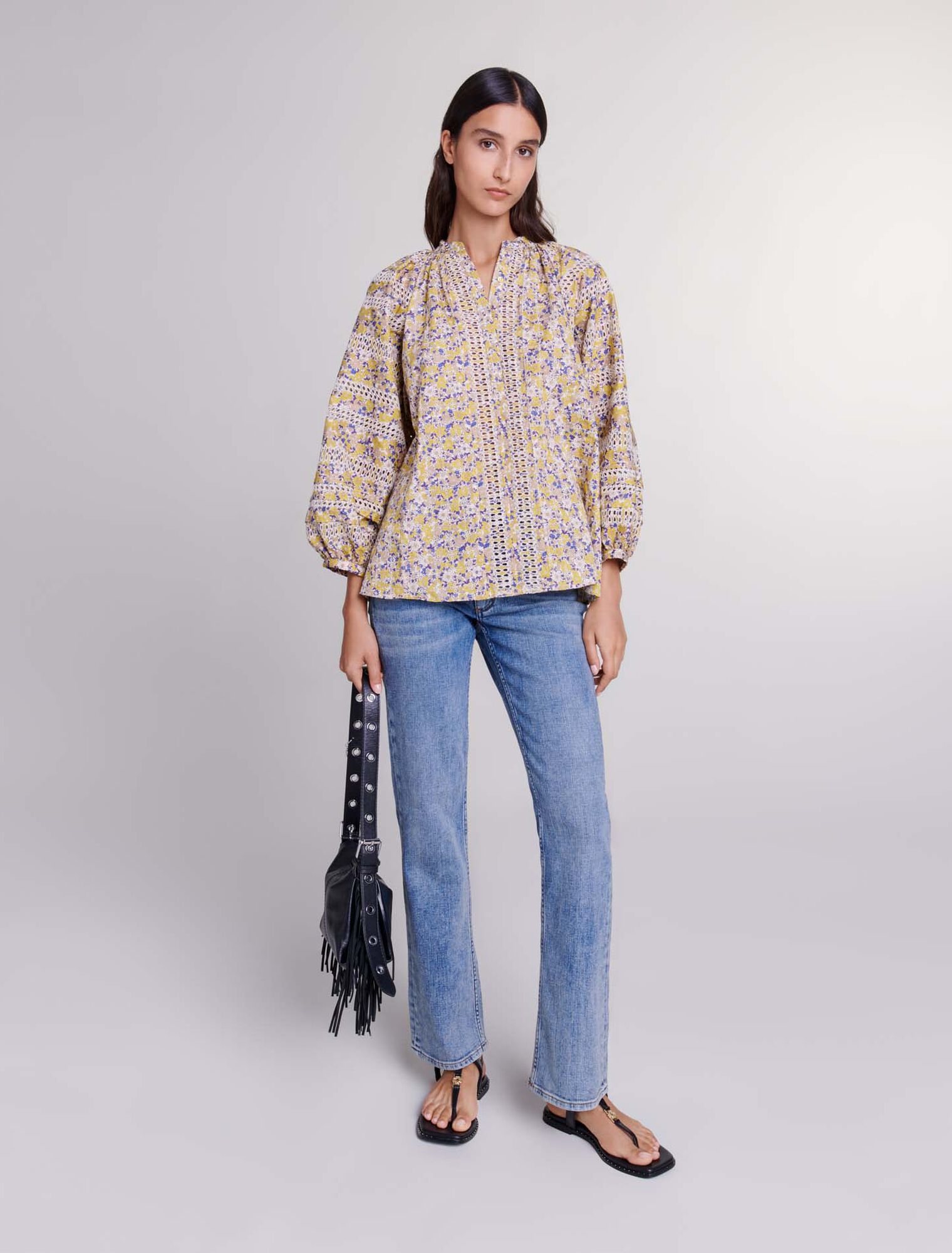 Vaquero con detalles trenzados