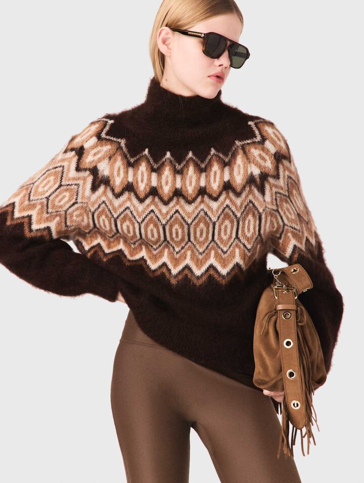 Jersey Fairisle con cuello alto