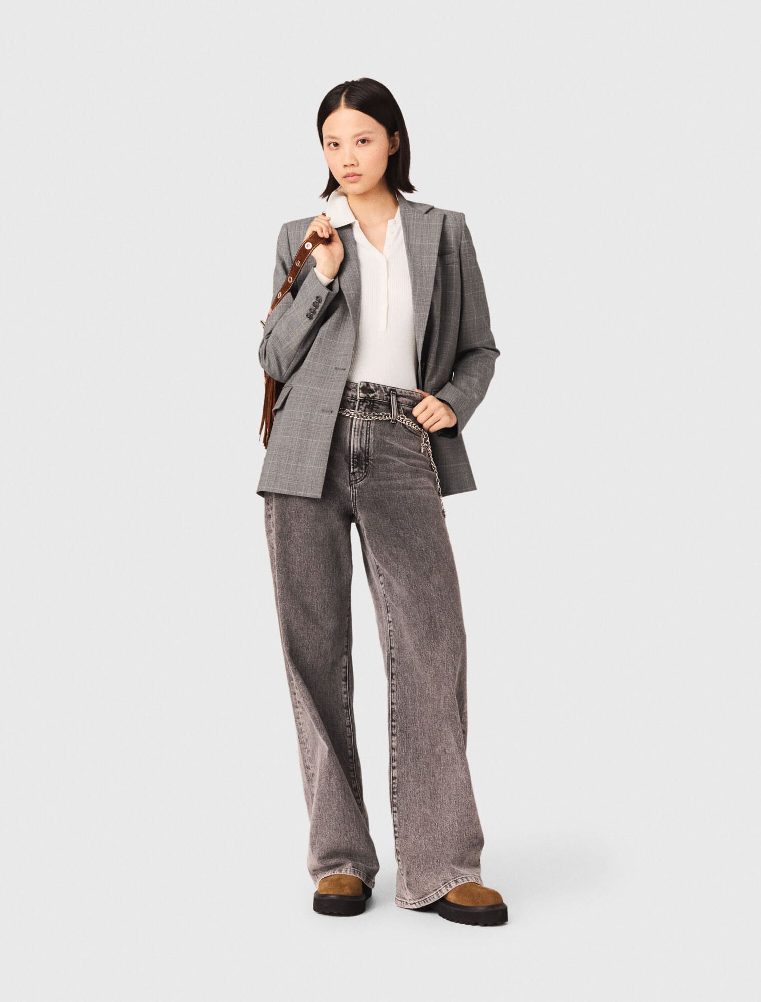 Vaquero ancho cintur&oacute;n de eslabones