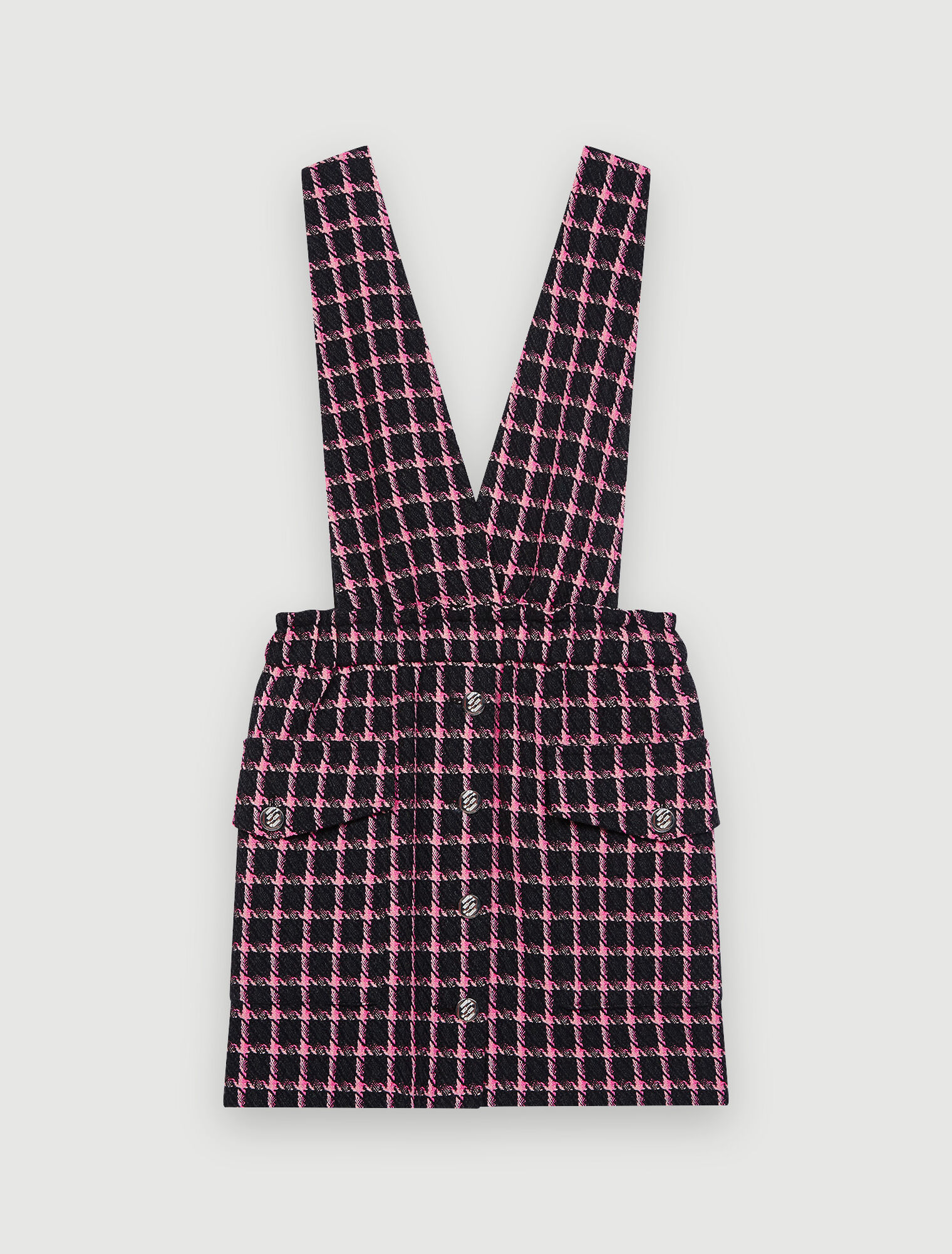 Vestido de cuadros sin tirantes