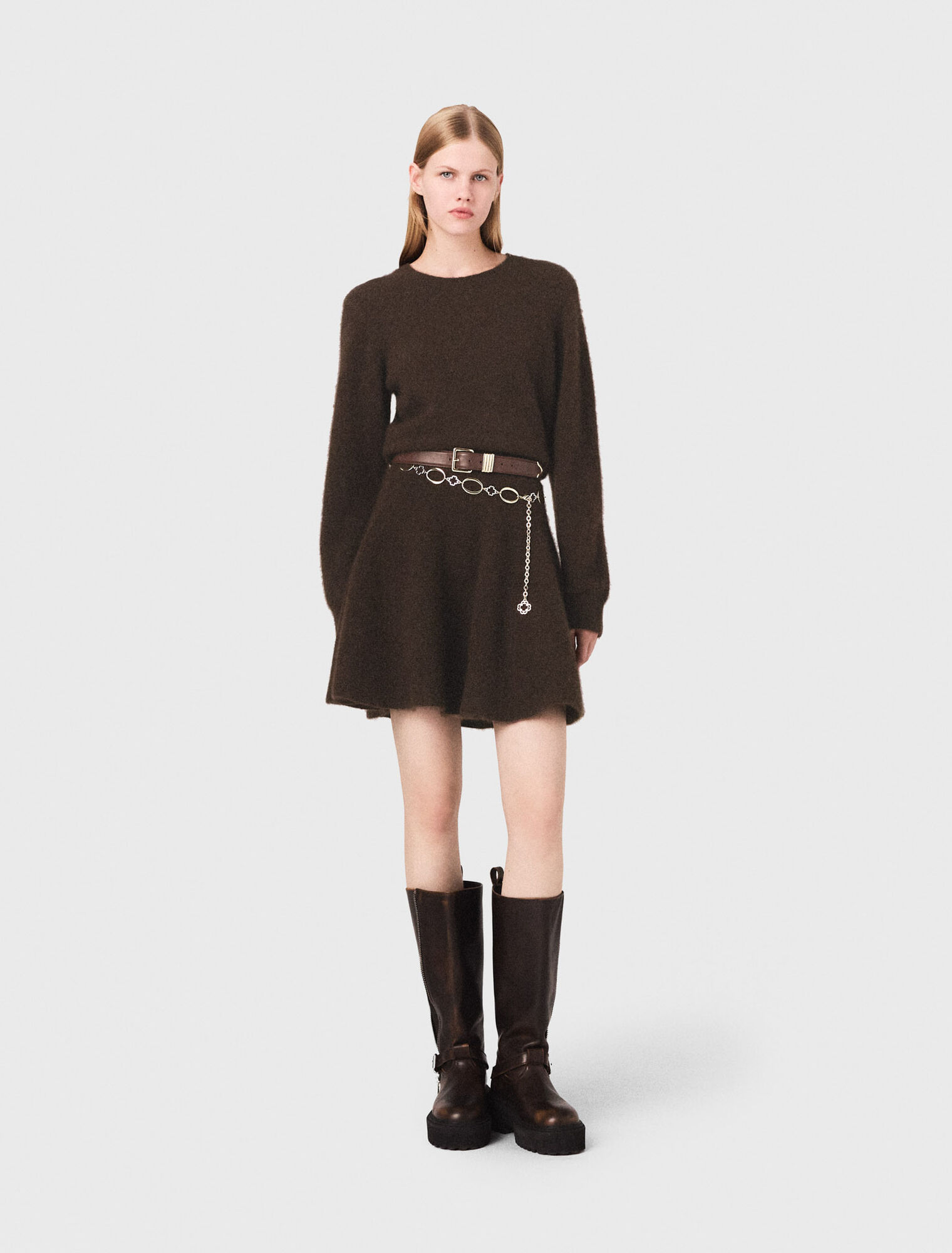 Vestido corto de mezcla de yak