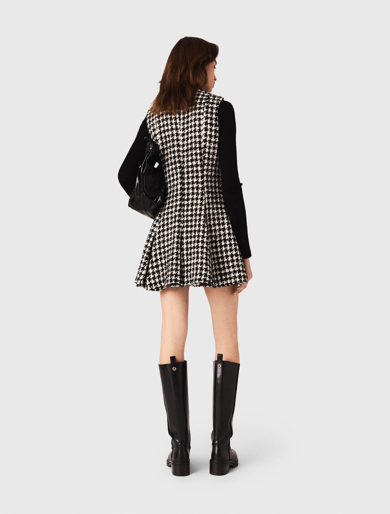 Vestido de tweed acampanado