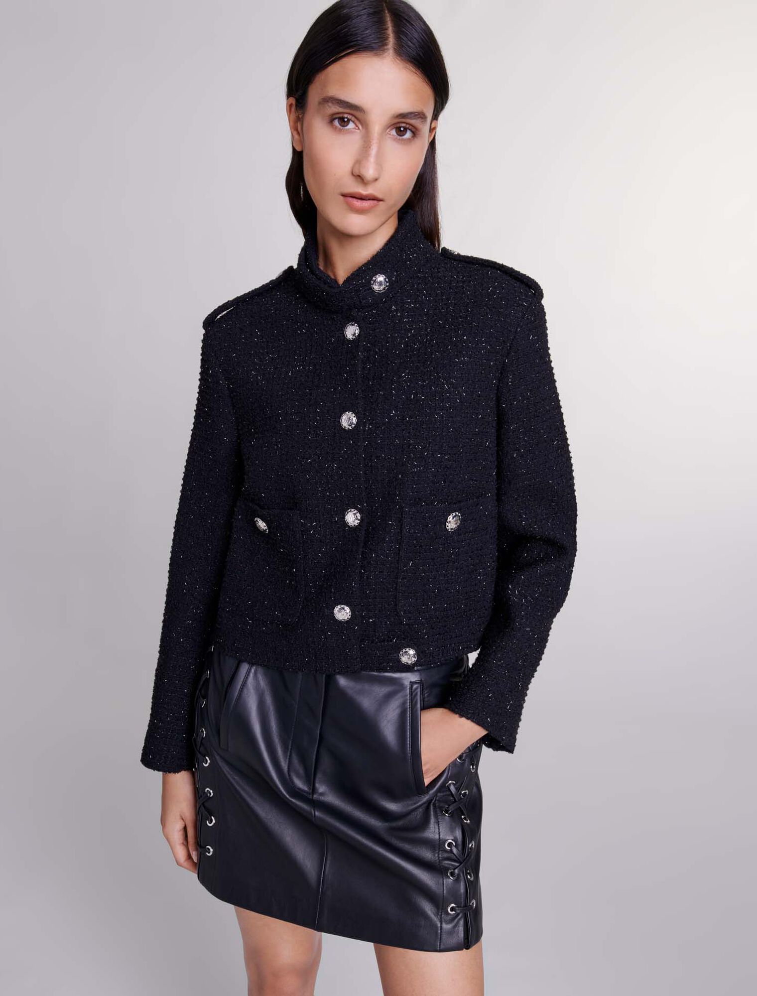 Chaqueta corta de tweed