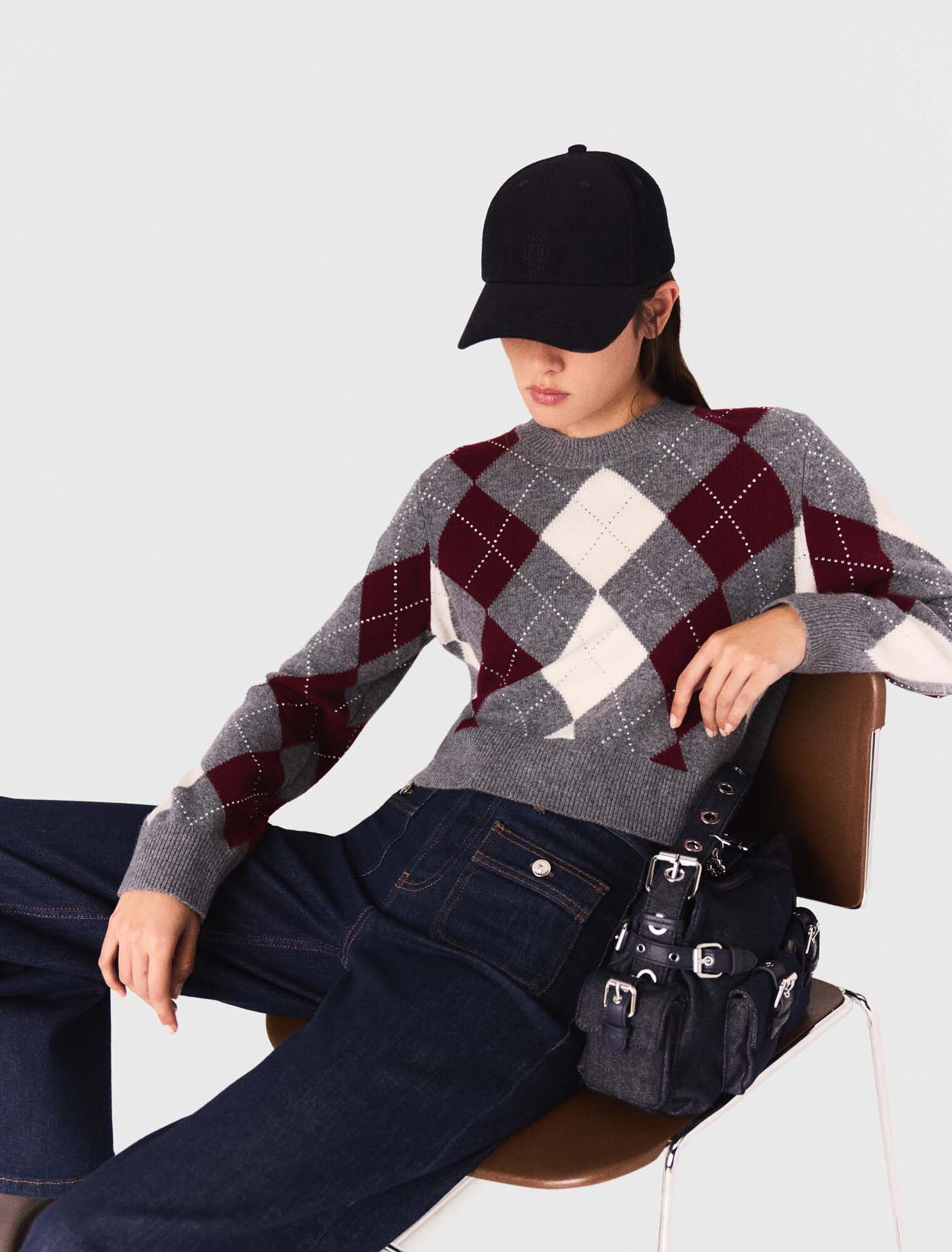 Jersey corto con motivo argyle
