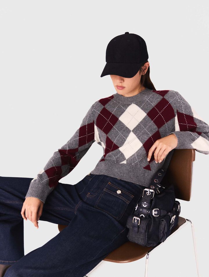 Jersey corto con motivo argyle
