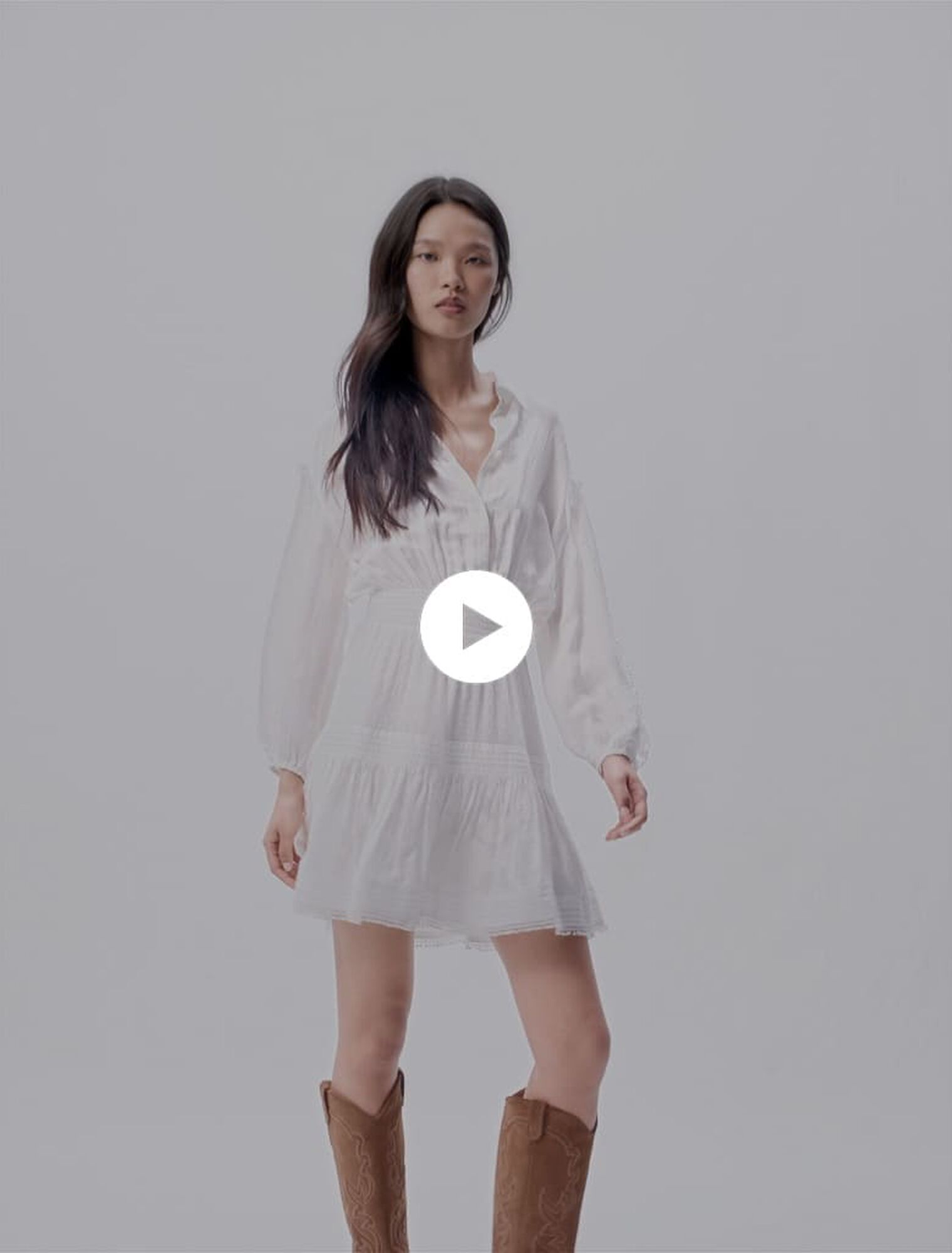 Vestido corto patchwork de algodón