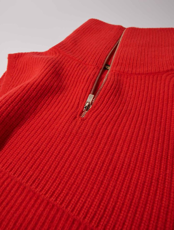 Cuello con cremallera de  cachemira
