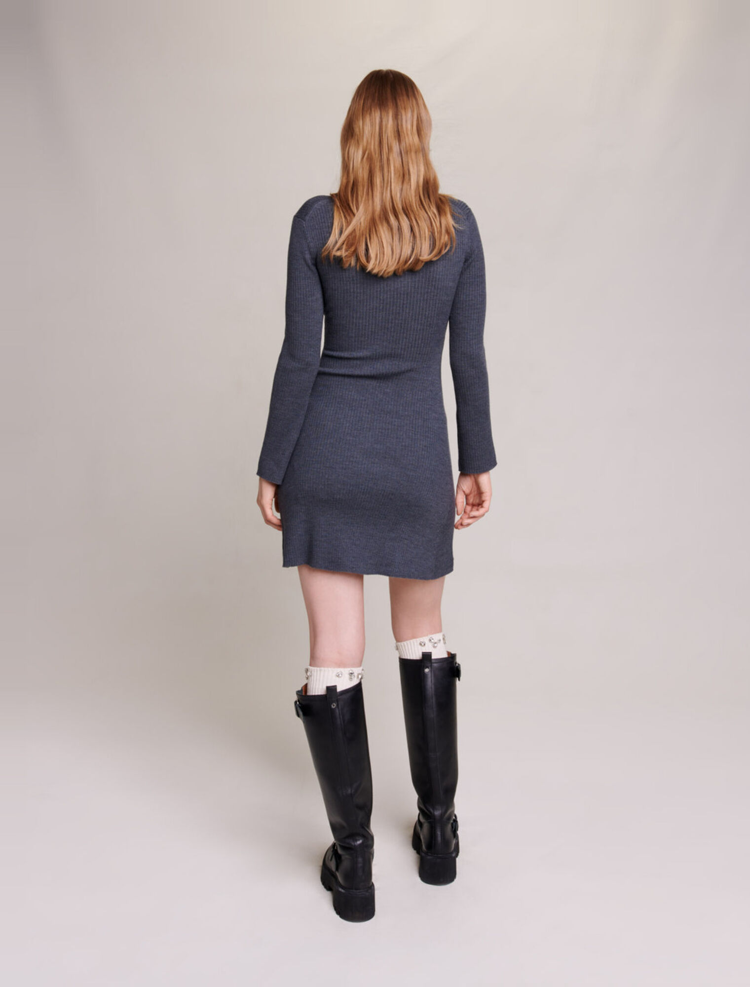 Vestido corto de punto