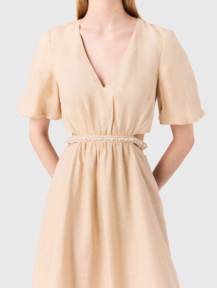Vestido largo de lino