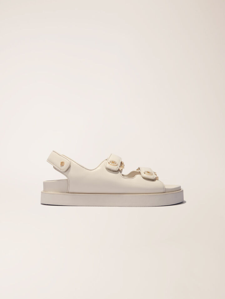 Sandalias de piel planas